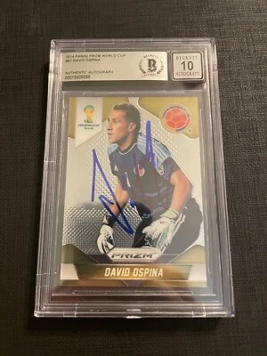 2014 PANINI PRIZM WORLD CUP - DAVID OSPINA - SIGNED BECKETT AUTHENTIC AUTO 10 - Image 1 of 2