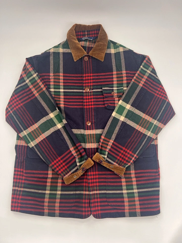 Chaqueta De Colección Polo Ralph Lauren Tareas A Cuadros Caza Cuello Pana Grande Foto 1 de 4