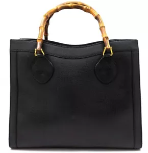 GUCCI BAMBOO BAMBUS HANDTASCHE HAND BAG LEATHER LEDERTASCHE ORIGINAL RAR SCHWARZ - Bild 1 von 16