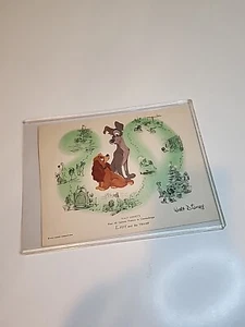 RARE Vintage Framed Lithograph “Lady And The Tramp” By Walt Disney - Picture 1 of 6