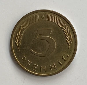 1984-G Germany 5 Pfennig Coin - Free Shipping #2 - Picture 1 of 2