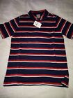 Hanna Anderson Boys Size 8 Navy Polo Blue New With Tags With Red And White...