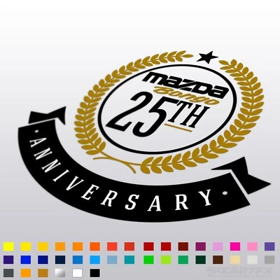 Mazda Bongo Celebrating 25th Anniversary Badge Vinyl Decal Sticker 4WD Friendee - Image 1 of 4
