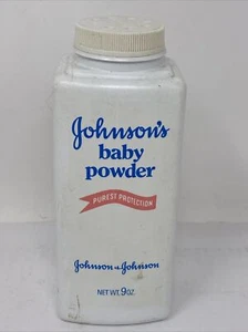 Vintage Johnson Baby Powder Embossed Bottle Purest Protection 9 oz Movie Prop - Picture 1 of 6