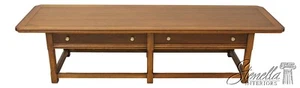 F59918EC: DREXEL 2 Drawer Long Oak & Cherry Coffee Table - Picture 1 of 15
