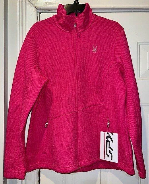 NUEVO CON ETIQUETAS Spyder Para Mujer Rosa O Rojo Cremallera Completa Endura Suéter Chaqueta X-Grande XL Foto 1 de 1