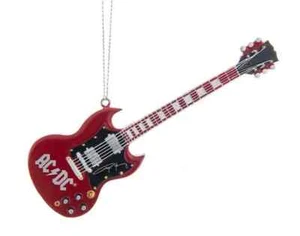 KURT ADLER OFFICIALLY LICENSED AC/DC© ELECTRIC GUITAR RESIN CHRISTMAS ORNAMENT - Picture 1 of 1