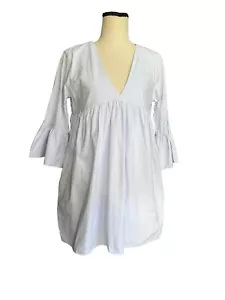 Zara Babydoll Strampler Trafaluc Lavendel Rüschenärmel V-Ausschnitt M Pastell Kokett - Bild 1 von 8