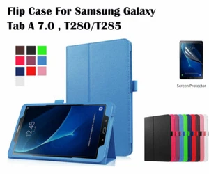 Screen Protector/Flip PU Leather Case Cover for Samsung Galaxy Tab A 7.0" (2016) - Picture 1 of 22