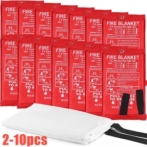 Large Fire Blanket For Home Kitchen Caravan Emergency Safety Fireproof 39" x 39" - Picture 1 of 22