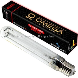 Omega 250w SUPER HPS Son-T Lamp, 250 Watt E40, Flowering 2000k Light Bulb - Picture 1 of 1