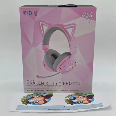 Razer Kraken Kitty v3 Pro Wireless RGB Headset for Gaming Quartz Edition - Image 1 of 4