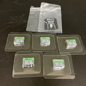 PNY 32GB Elite Class 10 U1 microSDHC Flash Memory Card 5-Pack W/ Adapter - Picture 1 of 3