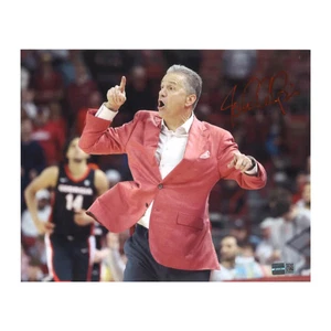 Foto roja firmada autografiada por John Calipari Arkansas Razorbacks 8x10 (auténtica CX) - Imagen 1 de 1
