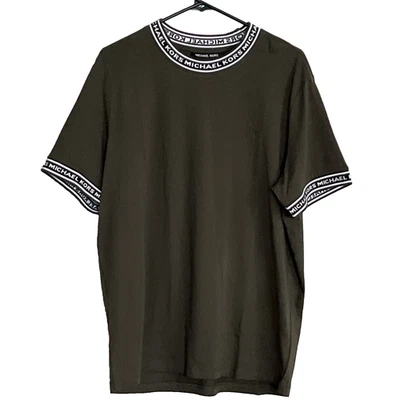 ¡Nuevo! Camiseta Michael Kors Hombre L Verde Manga Corta Logo Bordado y Logotipo Foto 1 de 4