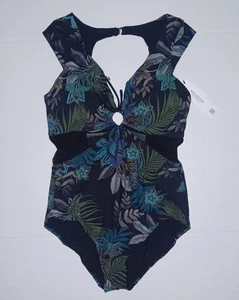 Amoressa Blixen ONE-PIECE BIKINI Swimsuit 12 Black - Picture 1 of 7