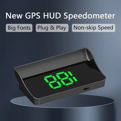 Head Up Display GPS Speedometer Plug Play Windshield Speed Projector Universal - Image 1 of 4