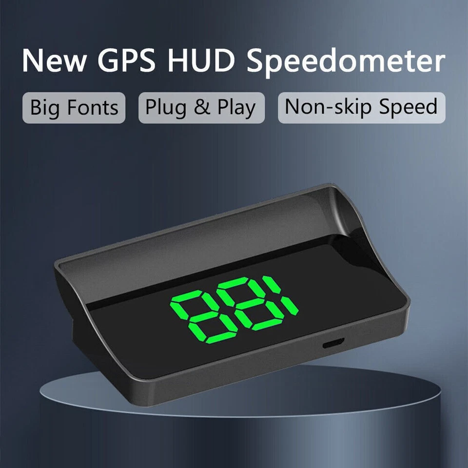 Head Up Display GPS Speedometer Plug Play Windshield Speed Projector Universal - Image 1 of 4
