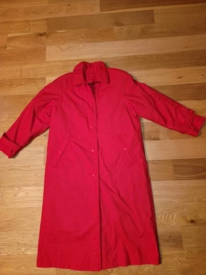 Gabardina Eddie Bauer Chaqueta de Lluvia Mujer Talla GRANDE ROJO Plumón de Ganso Larga Exterior Foto 1 de 4