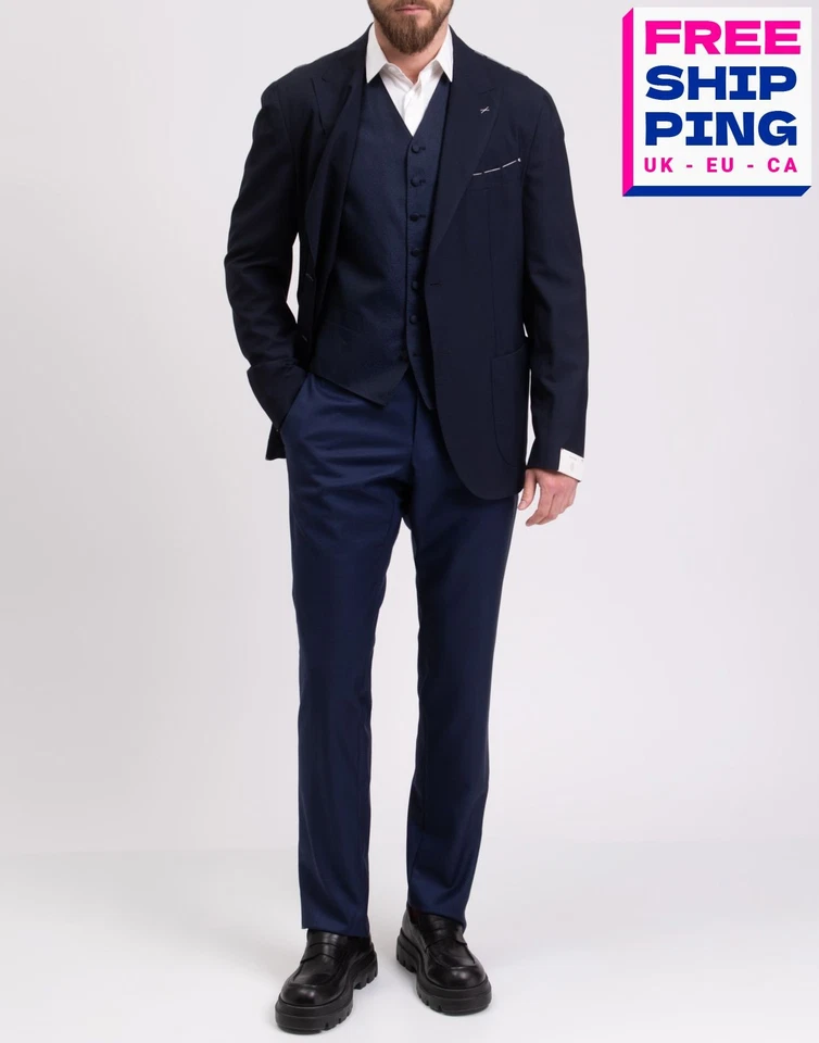 RRP€945 ELEVENTY PLATINUM Wool Blazer Jacket IT54 US44 XXL Made in Italy - Image 1 of 4