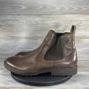 Born Men's Julian Opanka Pull On Brown Leather Chelsea Boots Size 13 - Picture 1 of 7