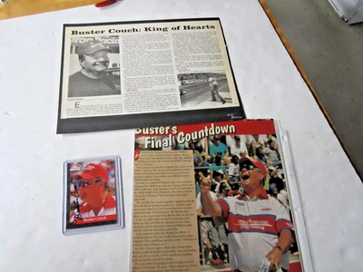 NHRA 1993 Finish Line Autographed Buster Couch Trading Card & Magazine Articles - Image 1 of 4