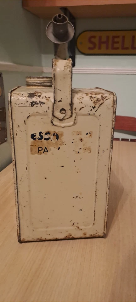 Vintage Cream Paraffin Can Valor Esso Blue "Circal"60/70s - Image 1 of 4