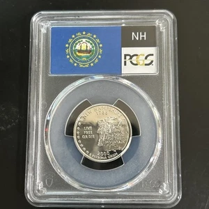 2000 S Silver New Hampshire State Quarter Proof PR69 DCAM PCGS Flag Label - Picture 1 of 4