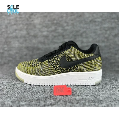 NIKE AIR FORCE 1 MUJER AF1 FLYKNIT LOW Negro Azul Juego Royal Cómodo 820256-004 Foto 1 de 4