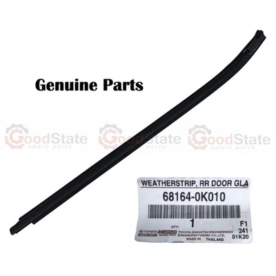 Genuine Toyota Hilux KUN26 KUN25 KUN16 Lh Rear Door Glass Weatherstrip Outer - Image 1 of 2