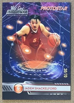 2021-22 Wild Card Alumination Protostar Orange Jaden Shackelford /70 #PS-24 - Image 1 of 2