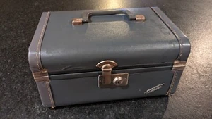 Vintage BREEZ-A-WAY BY NEEVEL Luggage Train Case VTG 1950's Mid Century Gray - Picture 1 of 15