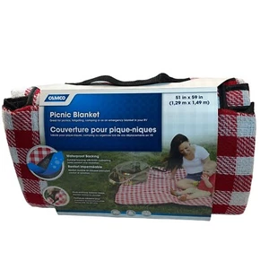 Camco Picnic Red & White Blanket 51 X 59 Picnics Tailgating Camping RV Party - Picture 1 of 2