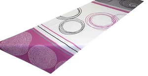 Modern Tablecloth Runner Pink Circles Cotton Spring Summer 130 X 40 - Picture 1 of 2