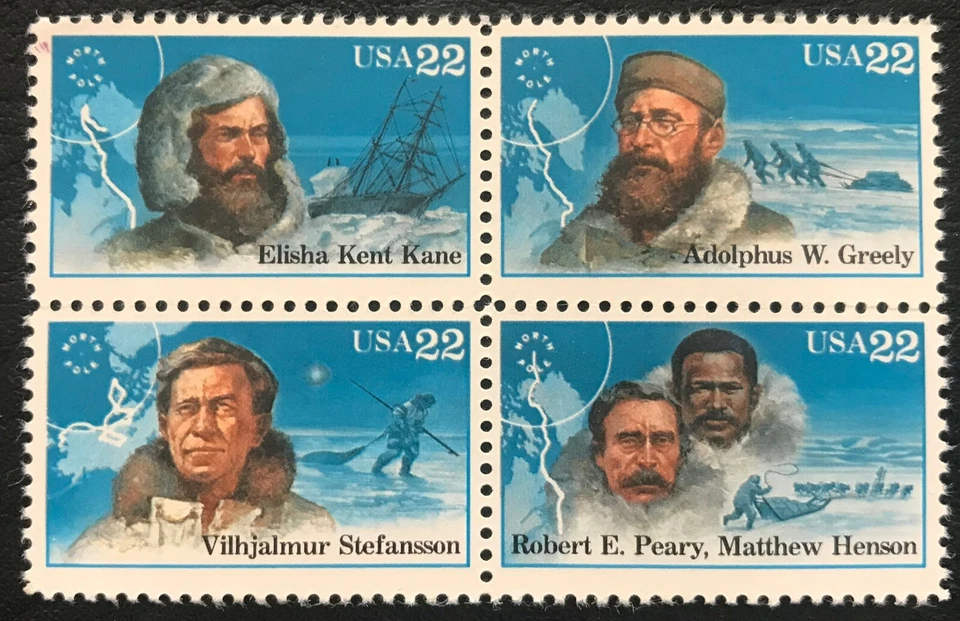 1986 #2220-2223 - 22¢ - ARCTIC EXPLORERS - Block of 4 Stamps - Mint NH - Image 1 of 1