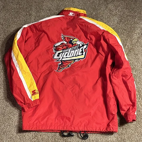 Vintage 90’s Starter NCAA Iowa State Cyclones Large Full ZIp Windbreaker jacket Cover