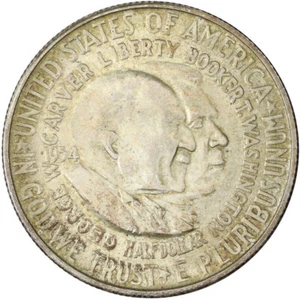 1954-S Washington-Carver 50C Silver Commemorative  - Looks XF/AU! - Picture 1 of 2
