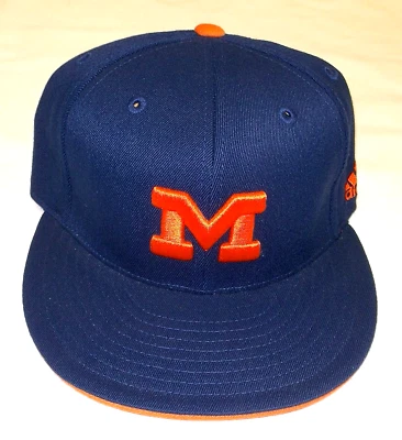 Michigan Wolverines Flat Brim Fitted Adidas Hat - Size 7 1/8 - Image 1 of 2