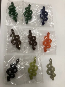 9 FERMAGLI SERPENTE CON BRILLANTINO FORCINE CAPELLI PINZE MOLLETTE VINTAGE CM6,5 - Picture 1 of 3