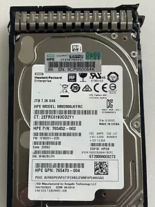 765873-001 765466-B21 HPE 2TB 7200RPM 12Gbps 2.5" SAS Hard Drive - Picture 1 of 4