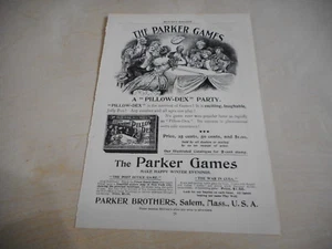 frühe 1900er MAGAZINANZEIGE #A4-172 - KISSEN DEX Brettspiel PARKERSPIELE - Bild 1 von 1