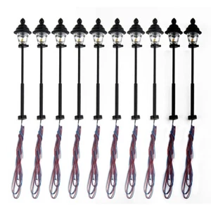 10 X Model Railway 1:160 Lamp Post Street Lights N Gauge Warm White 3V LED - Picture 1 of 11