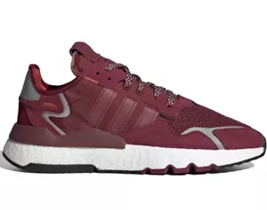Adidas Nite Jogger Burgundy Red Boost 3M Shoes Sneakers Mens Size US 10 New ✅ - Picture 1 of 11