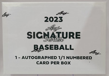 2023 LEAF SIGNATURE SERIES Baseball Factory Sealed Hobby Box - One 1/1 Auto/Box!