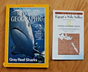National Geographic January 1995 & Map; Nile; Egypt; Sharks; New Orleans; Arctic - Picture 1 of 24