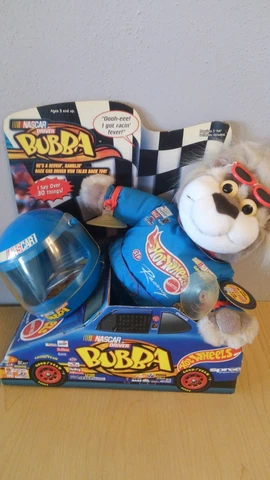 Vintage NASCAR Driver BUBBA Hot Wheels Plush Toy NOS Cover