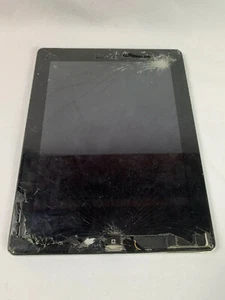 Apple iPad 2 Plateado 2da Generación A1395 agrietado ~ Para piezas ~ No funciona - Imagen 1 de 7