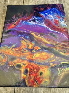 Acrylic Pouring Modern Painting Inside the Volcano - Picture 1 of 2