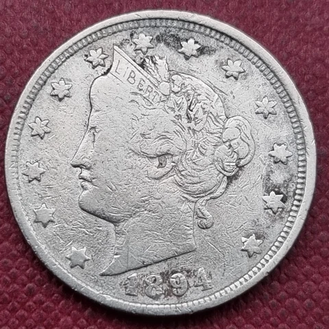 1894 Liberty Head Nickel 5c Better Grade VF Details #60581 Cover