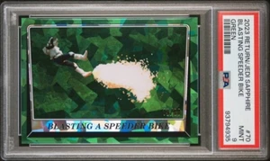 BLASTING SPEEDER BIKE * PSA 9 * 2023 TOPPS SAPPHIRE GREEN /60 STAR WARS JEDI #70 - Picture 1 of 2